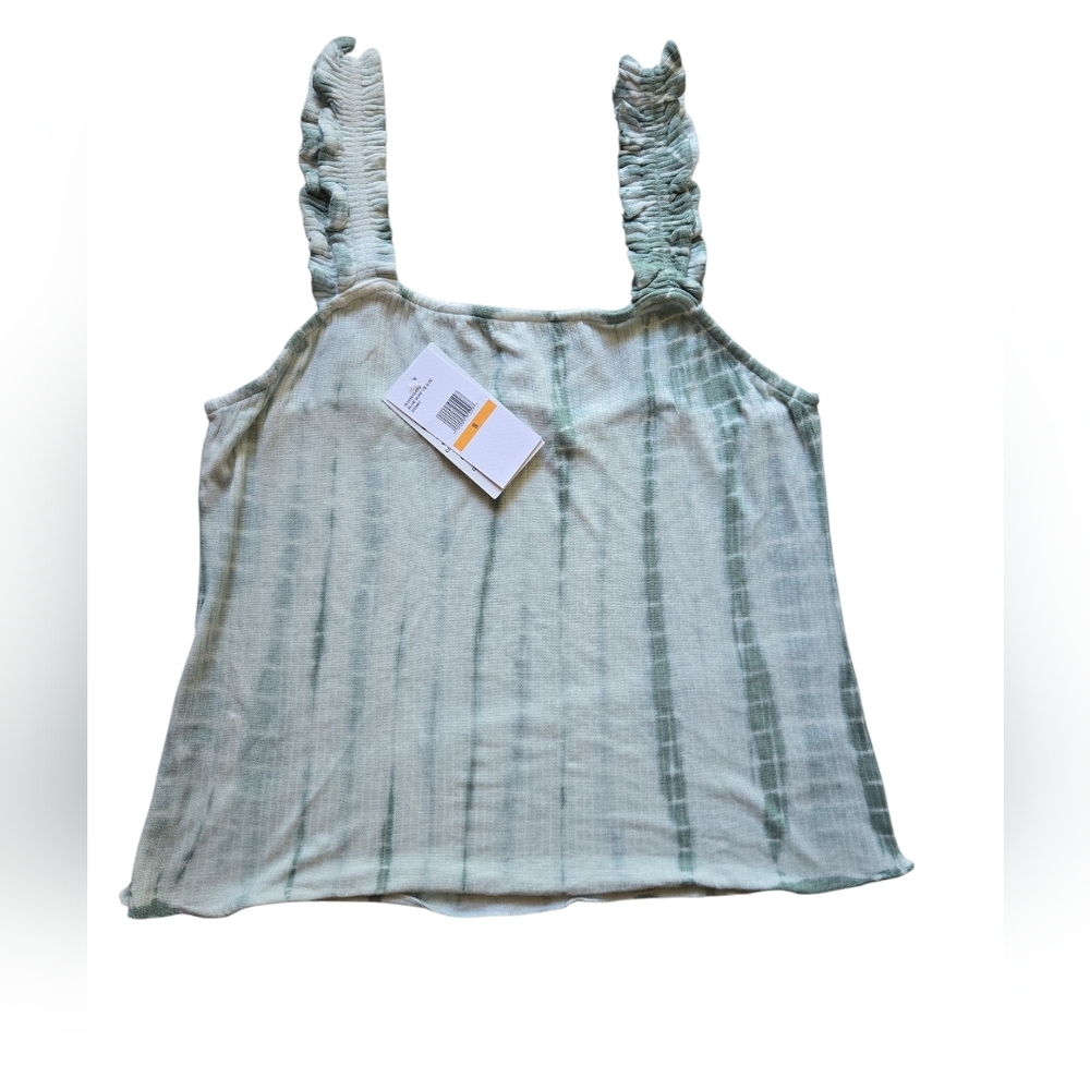 NWT Jessica Simpson Mint Striped Tie Dye Tank Top Y2K Inspired ~ Small